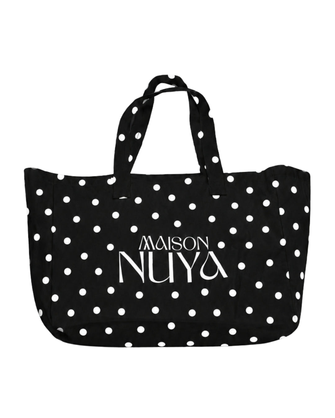 TOTE BAG - POLKA BLACK