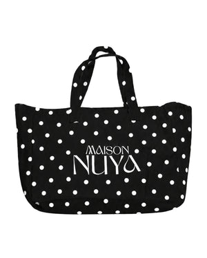 TOTE BAG - POLKA BLACK