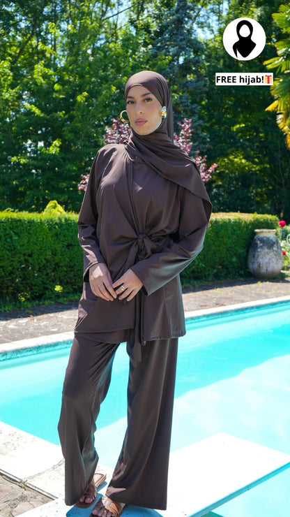 Brown Bow Burkini