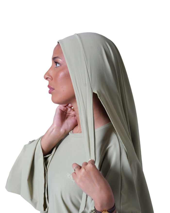 Tie swim hijab – Matcha