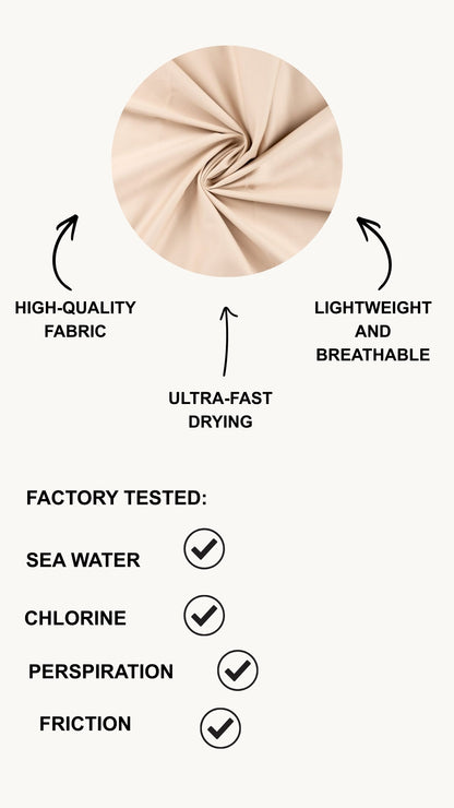 Beige Bow Burkini