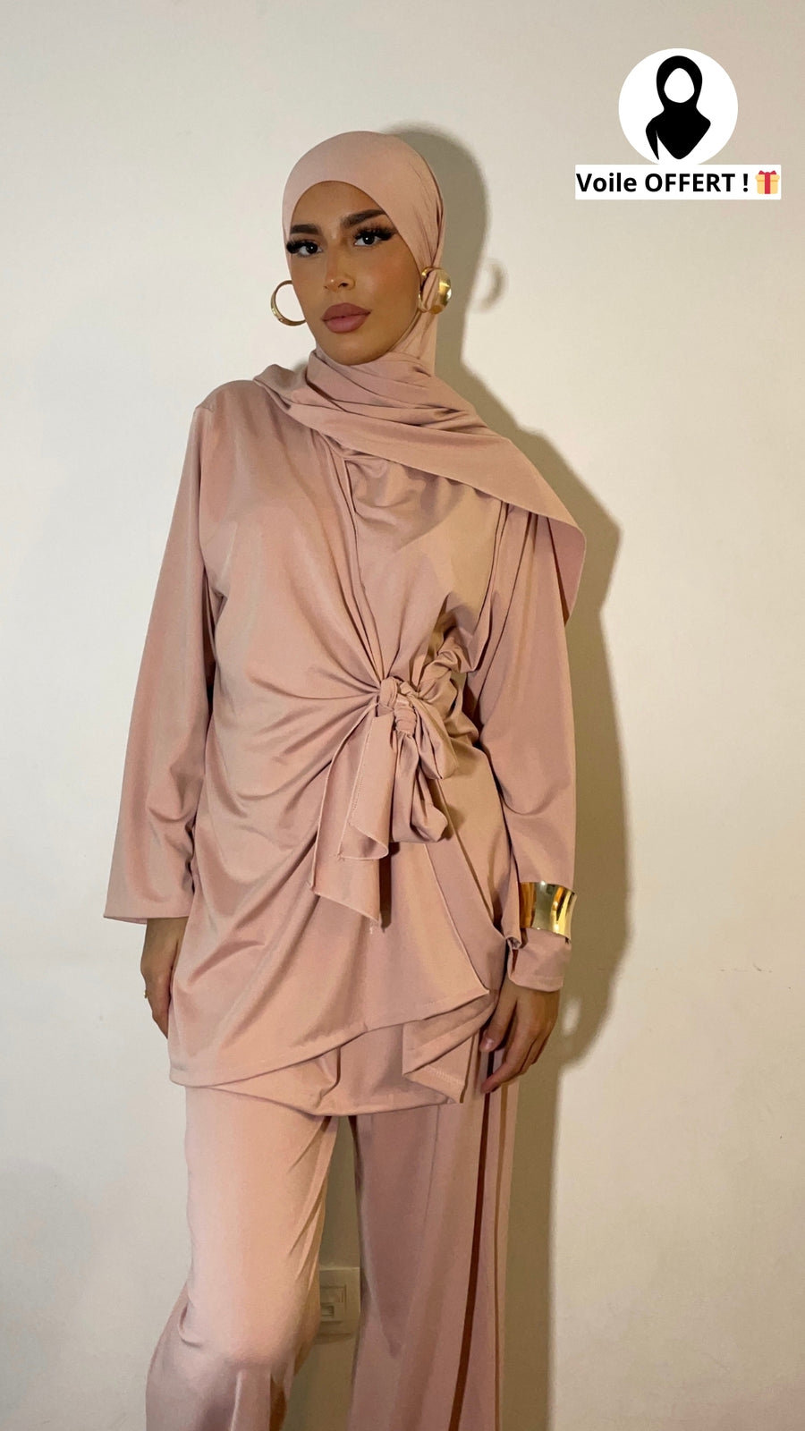 Burkini Noeud Rose Clair