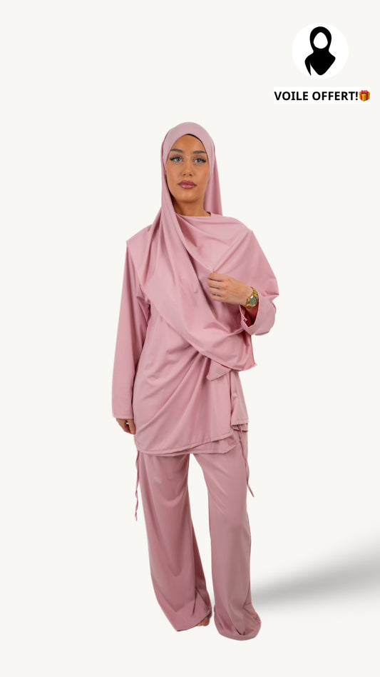 Burkini Noeud Rose Clair